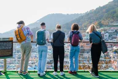 Die Aussicht in der Gamcheon Cultural Village geniessen