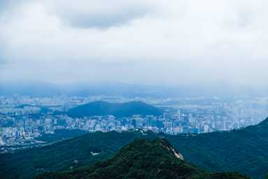 Aussicht auf Seoul von oben